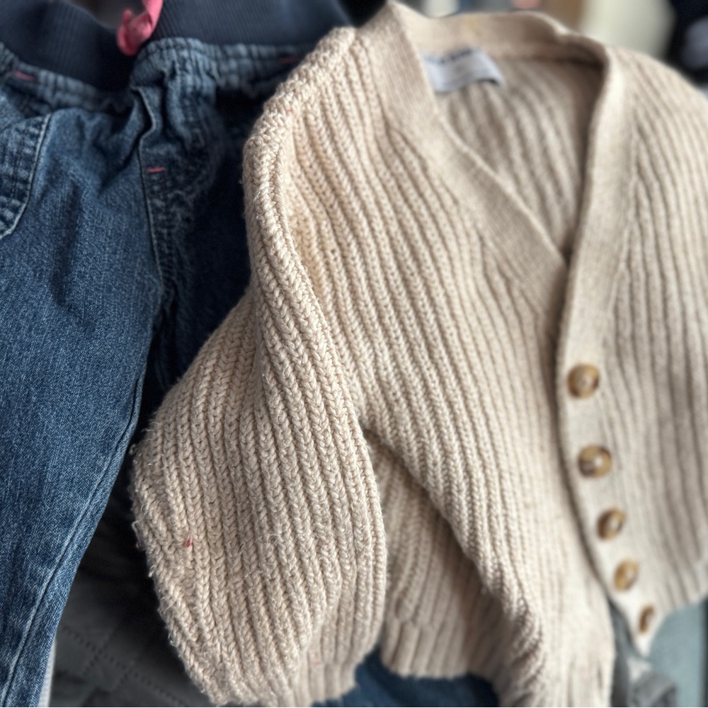 Cozy Cream Cardigan with Wooden Buttons